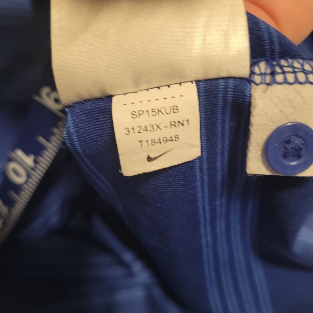 Nike Texas Rangers Dry Fit Men's Blue Striped Shirt Size MEDIUM - Picture 9 of 9